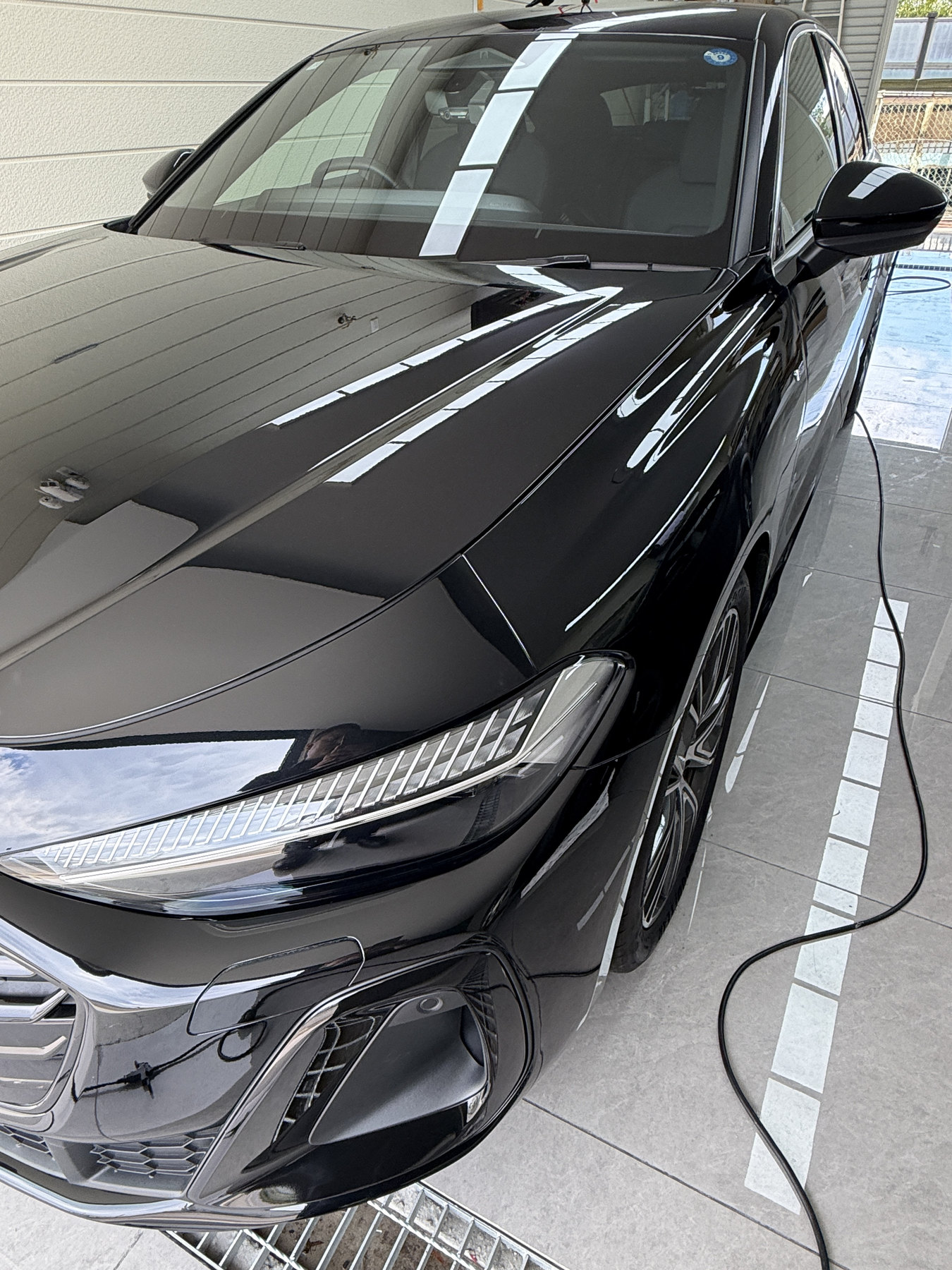 Audi A5 front bumper blackout after 3M 2080 HG12 After: another front angle