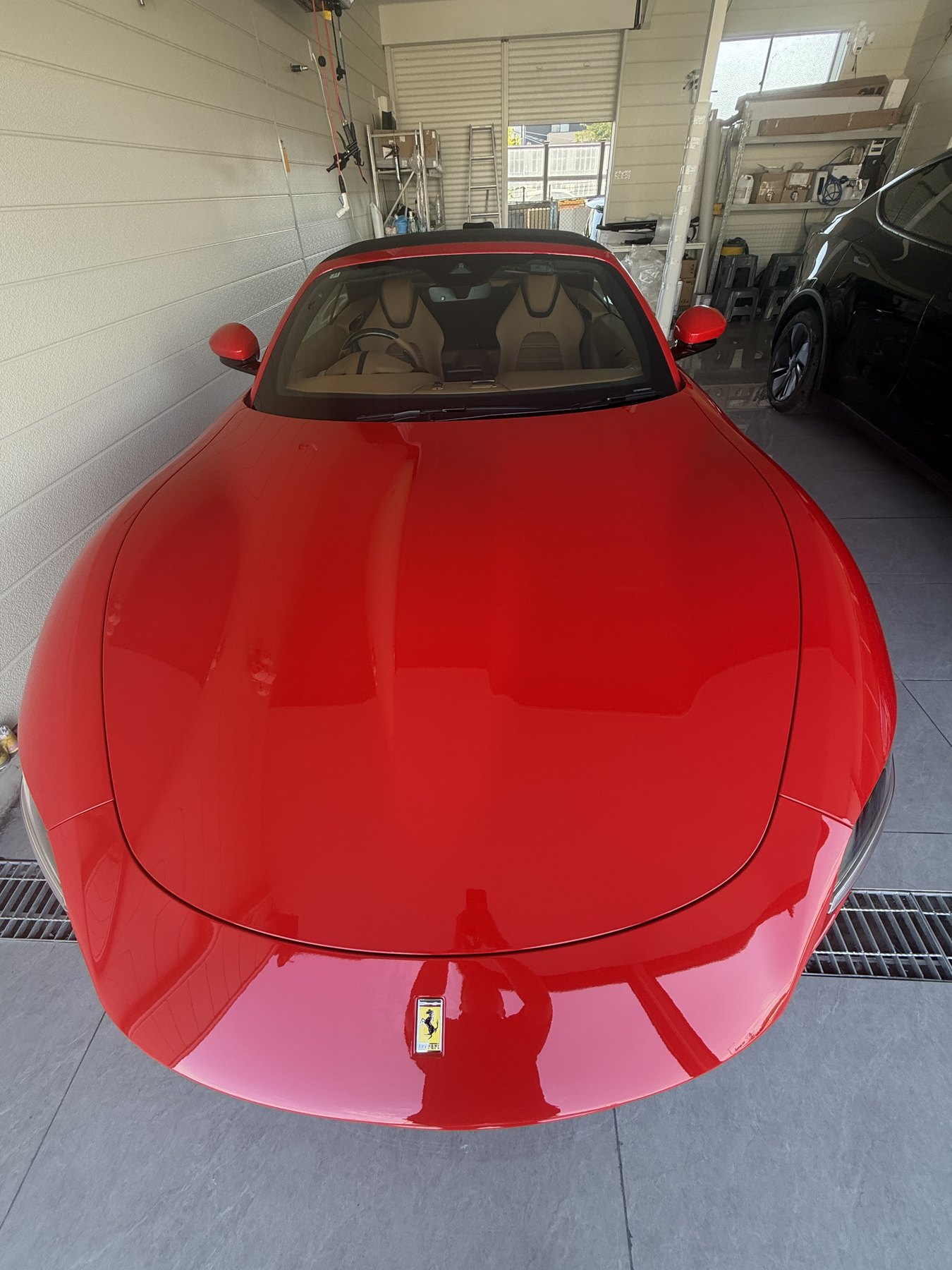 Ferrari Roma Spider bonnet finish clear PPF Osaka