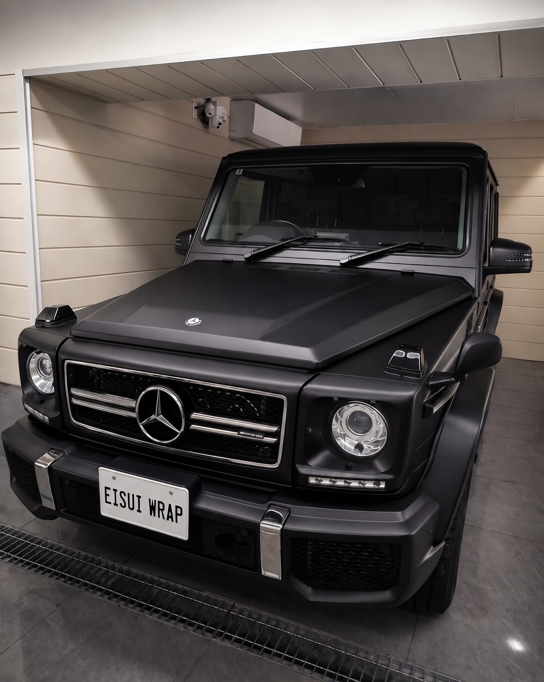 Mercedes-Benz G-Class W463 3Mマットブラック ラッピング施工後 フロント