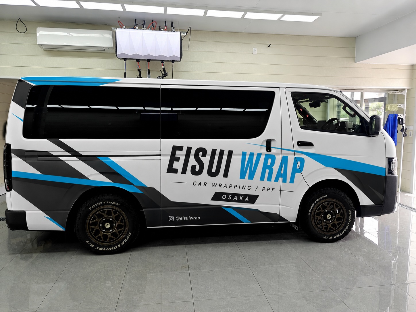 大阪 法人 商用車 ハイエース ラッピング EISUI WRAP
