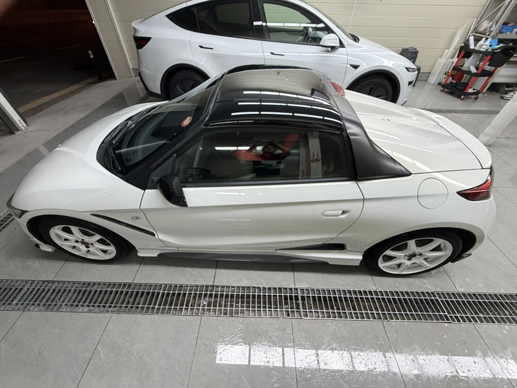 ホンダ S660 黒いルーフ EISUI透明PPF施工後
