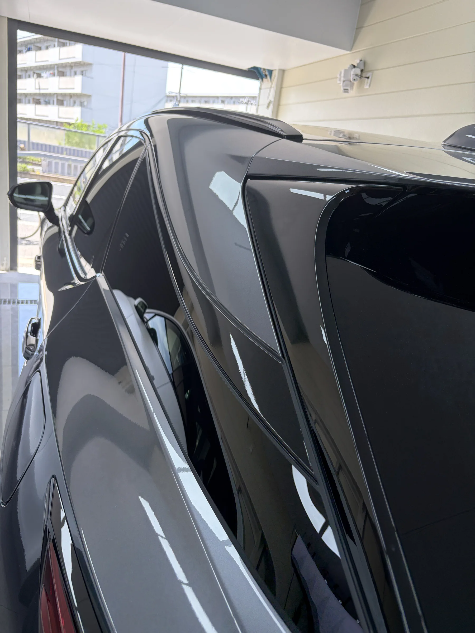 大阪市住之江区 2026年式Lexus RX 3M 2080-G12 グロスブラック 部分ブラックアウト施工後 EISUI WRAP