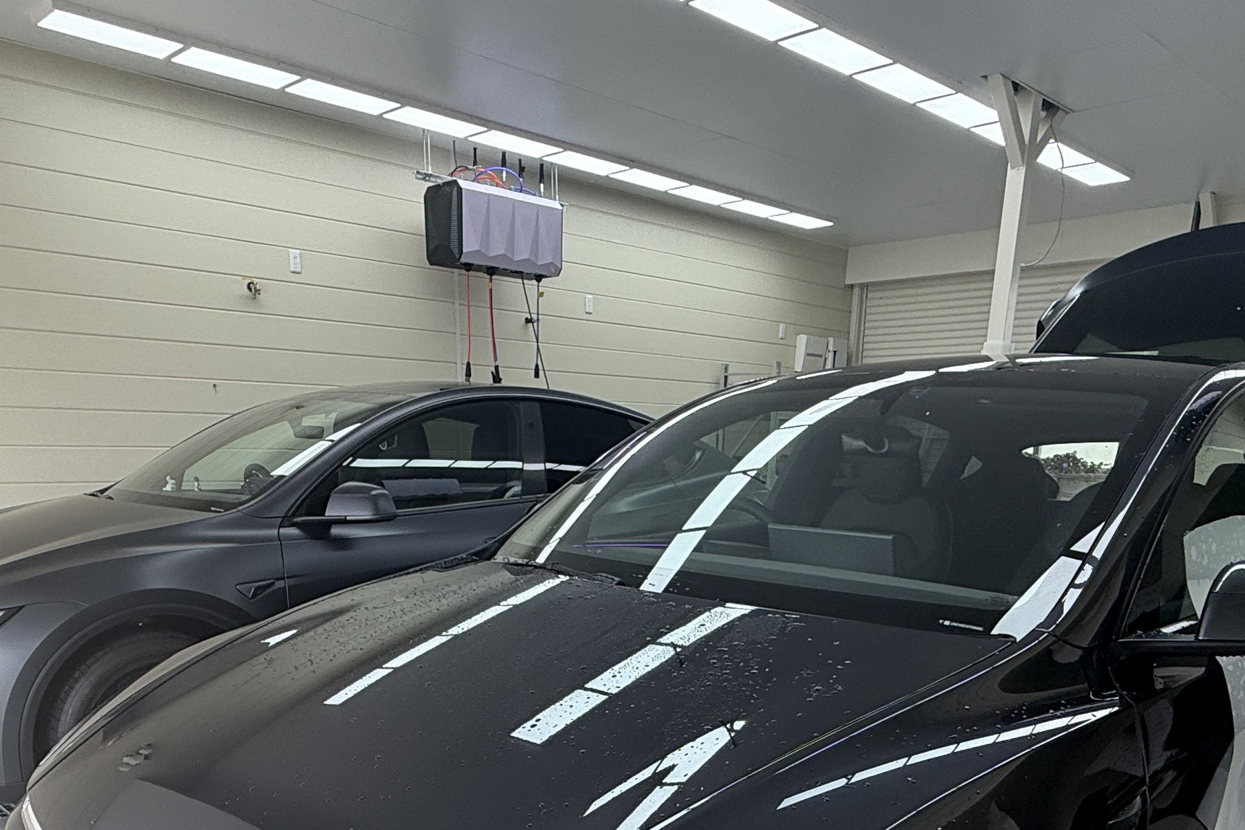 Tesla Model Y transparent matte PPF in-progress finish change