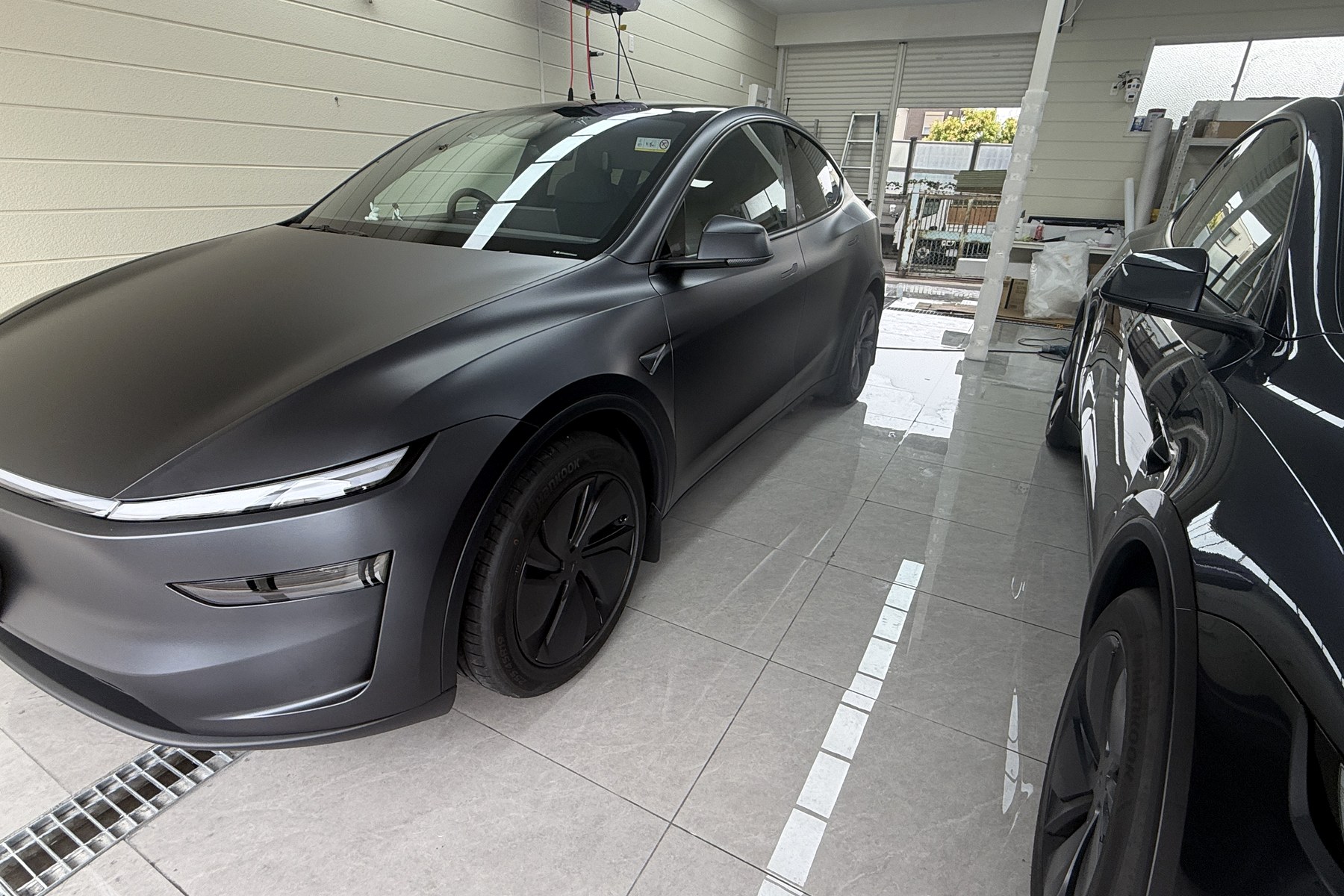 Tesla Model Y finished in transparent matte PPF in Osaka Suminoe