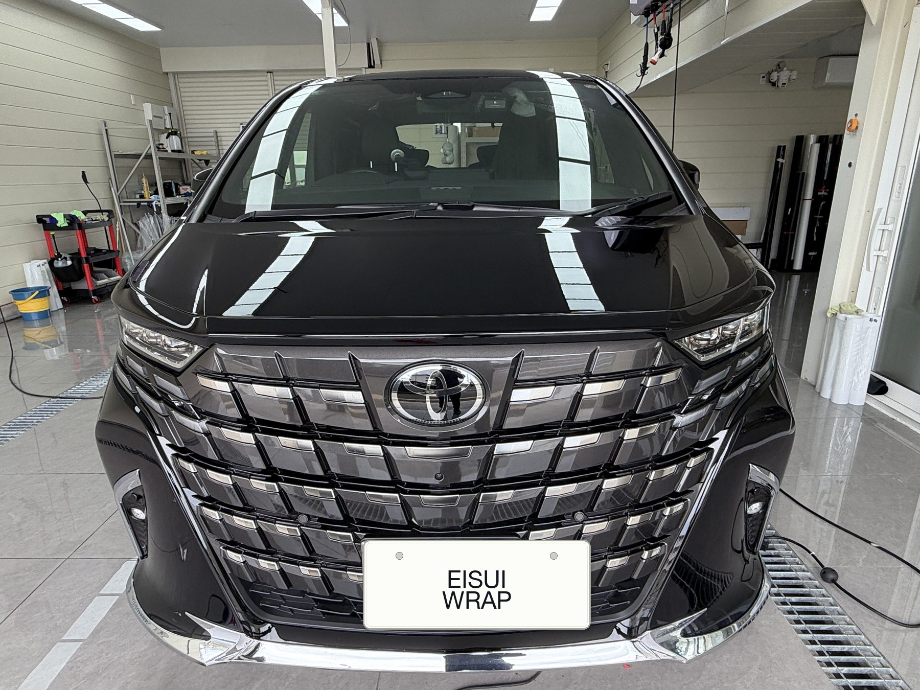 Toyota Alphard 40 front view after clear PPF installation