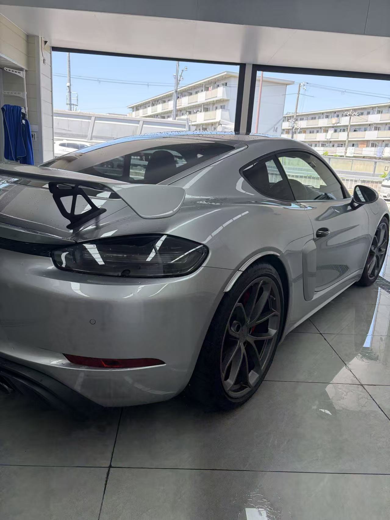 ケイマン GT4 透明フィルム 鏡面反光 側面 芦屋