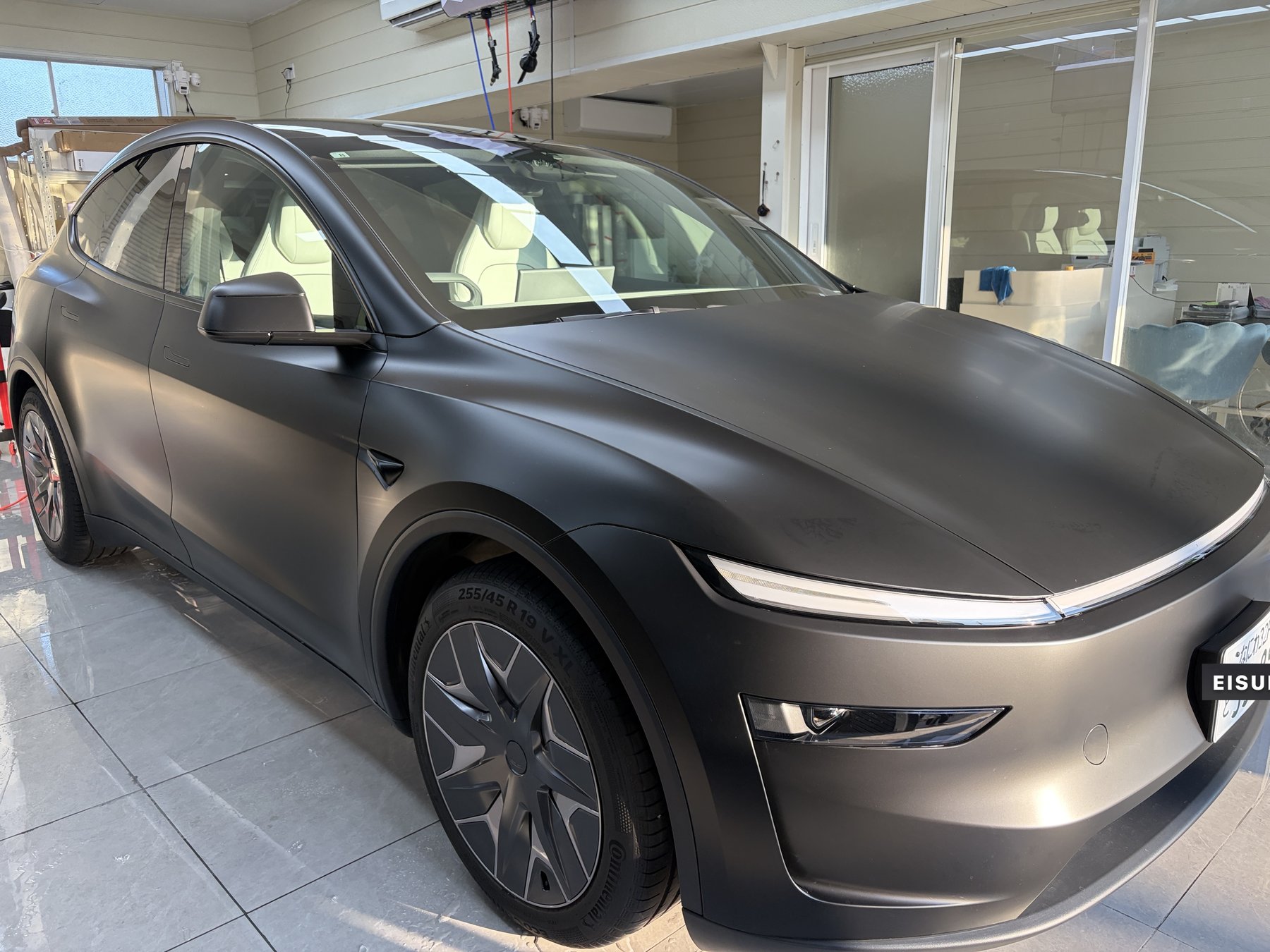 Osaka Tesla Model Y L Black Matte PPF｜Gloss Black to Matte Black