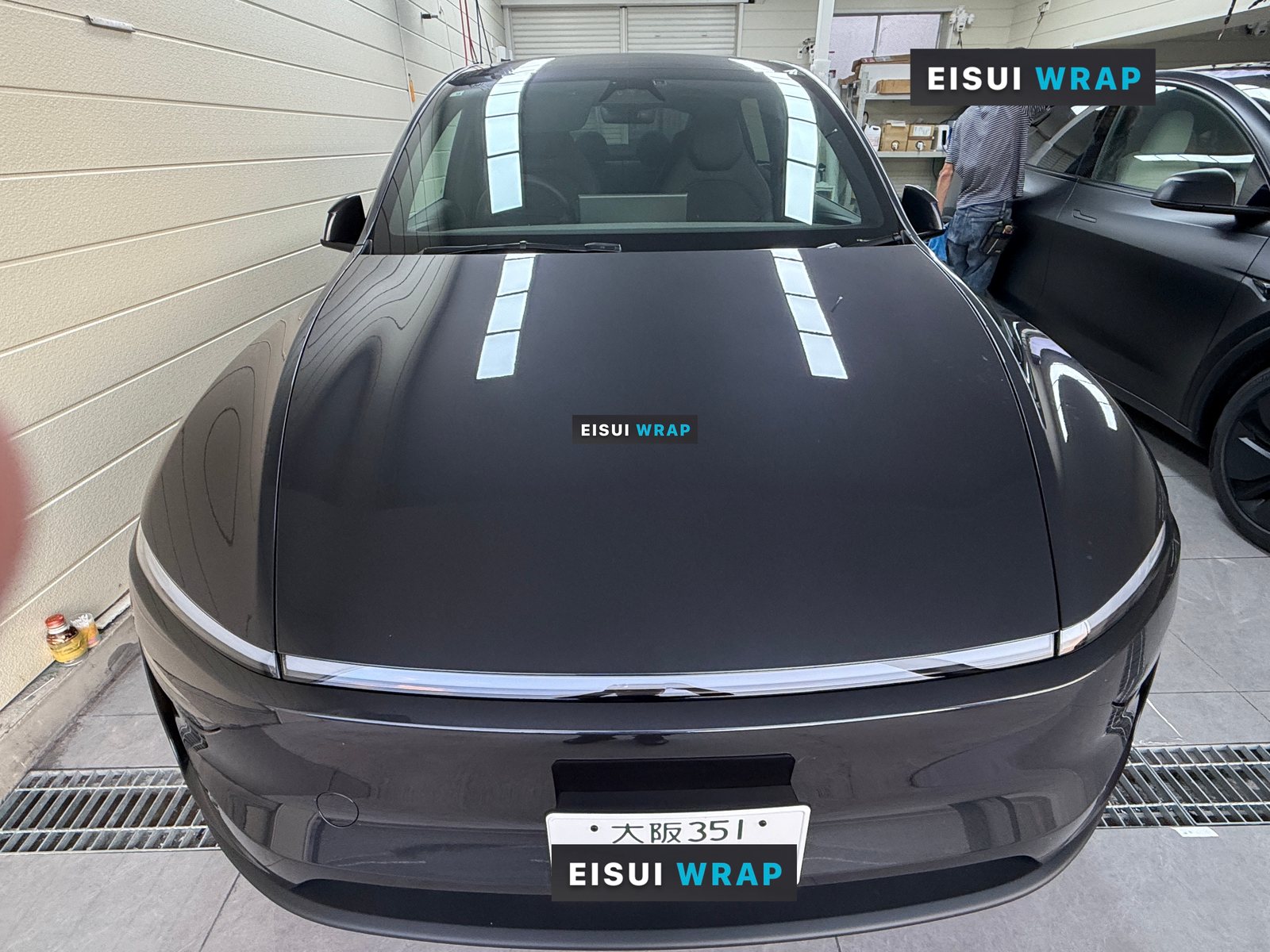 2026 Tesla Model Y L Stealth Grey, Before: front
