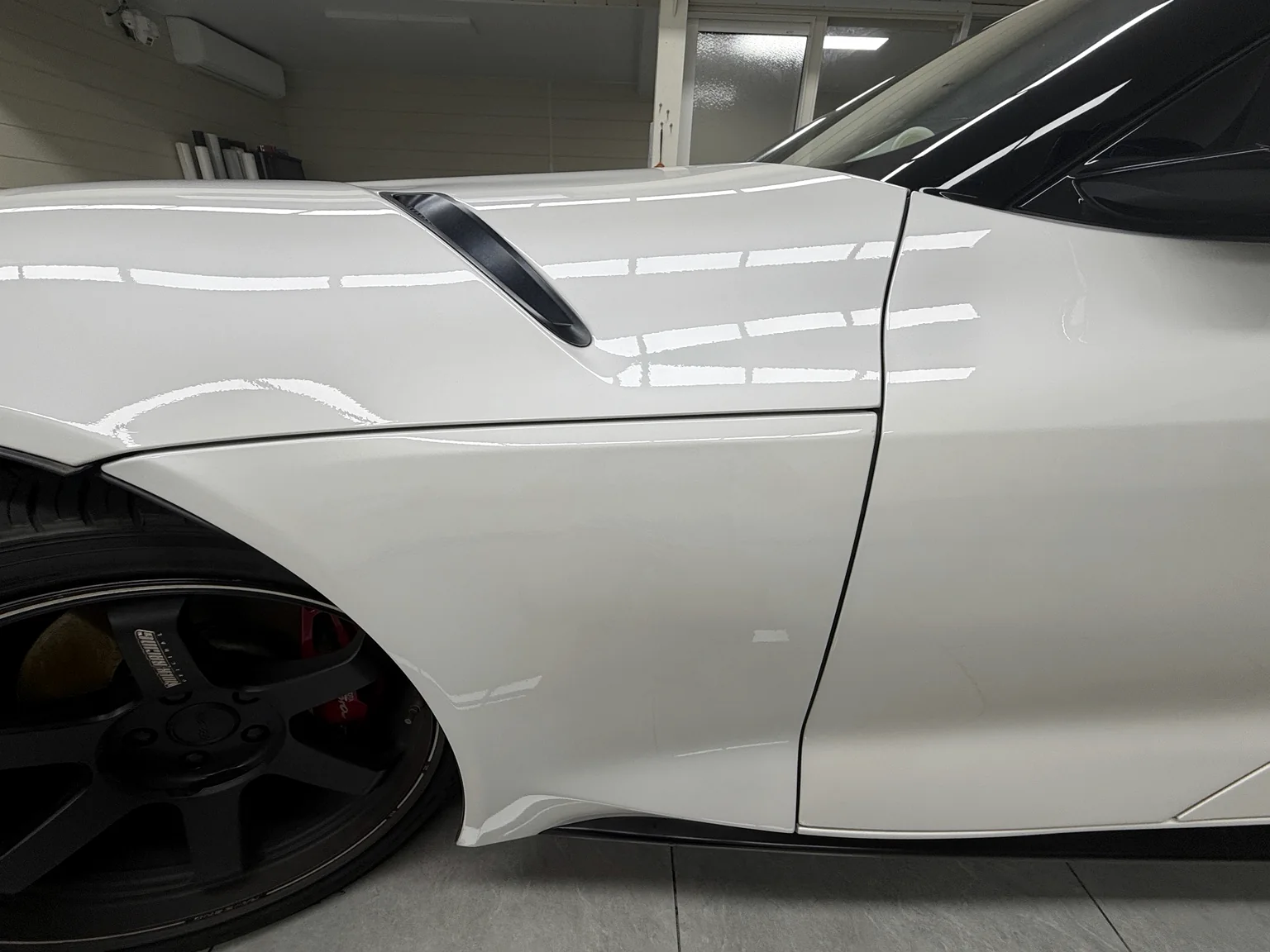 Toyota GR Supra clear PPF installation detail by EISUI WRAP in Osaka