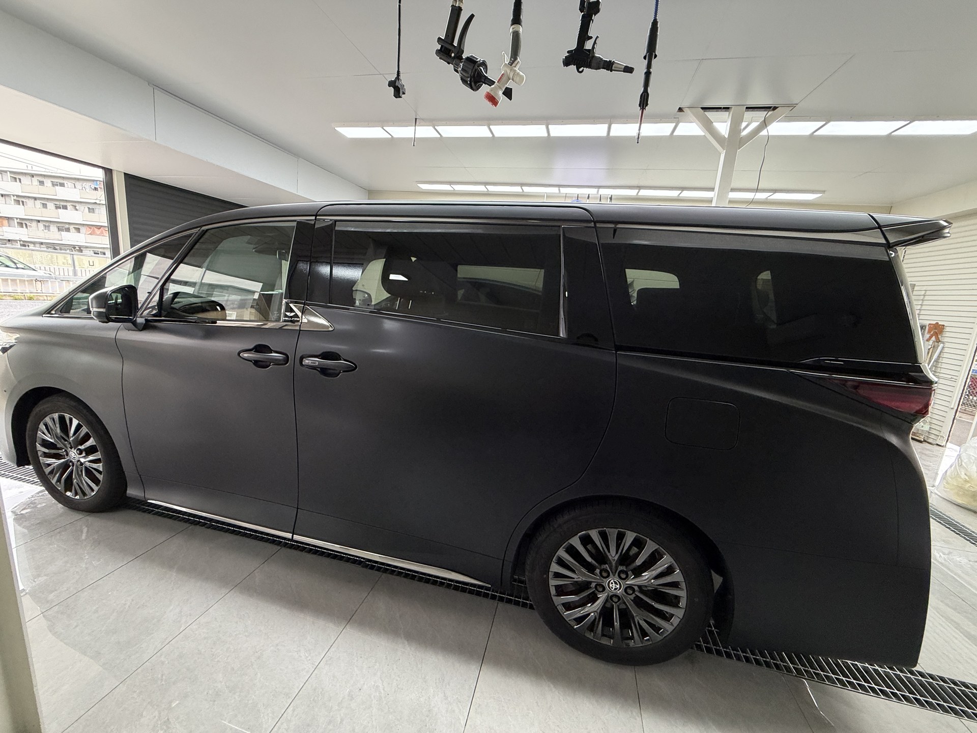 大阪 2025年式ヴェルファイア ブラック 透明サテンPPF施工｜EISUI WRAP